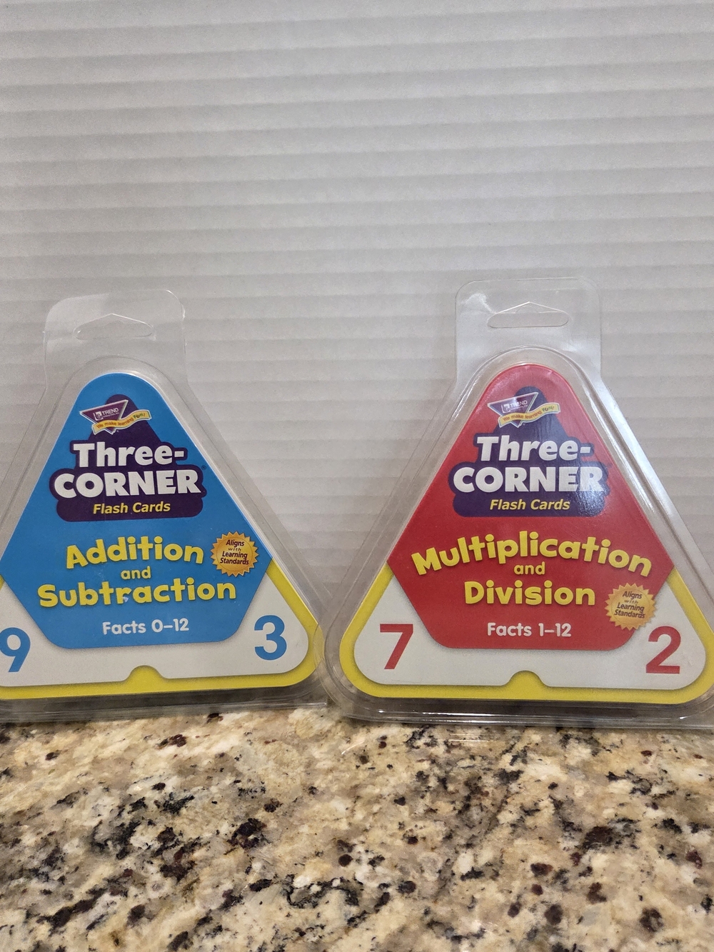 Trend Enterprises Three Corner Add & Sub, Multi & Divid Flash Cards Game School